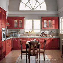 modular full kitchens with traditional wooden arched cabinet doors